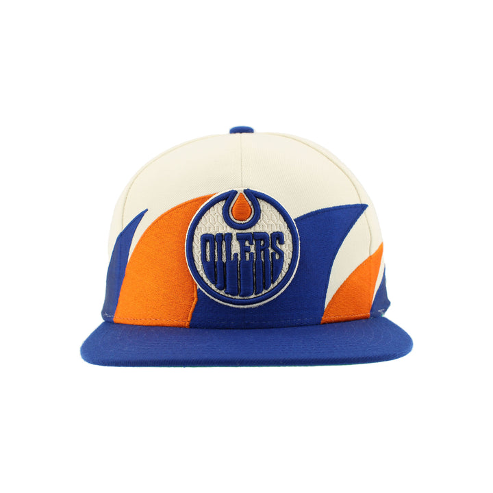 Edmonton Oilers Zephyr Cream Shark Tooth Snapback Hat