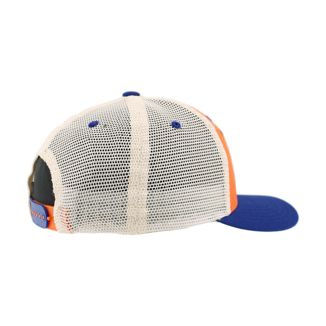 Edmonton Oilers Zephyr Royal & Orange Homespun Barrel Mesh Snapback Hat