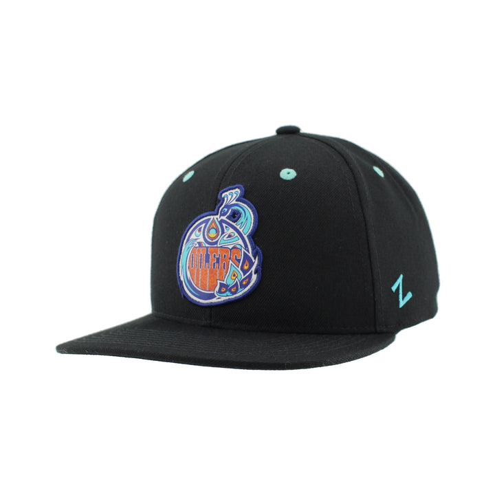 Edmonton Oilers Zephyr South Asian Celebration Black Snapback Hat