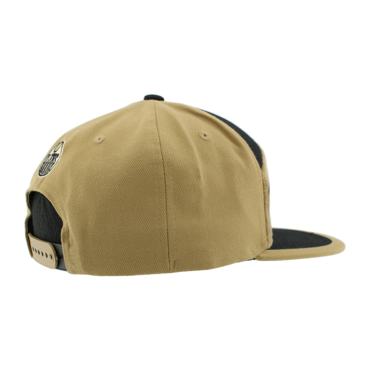 Edmonton Oilers Zephyr Tan & Black 3D Hunter Snapback Hat