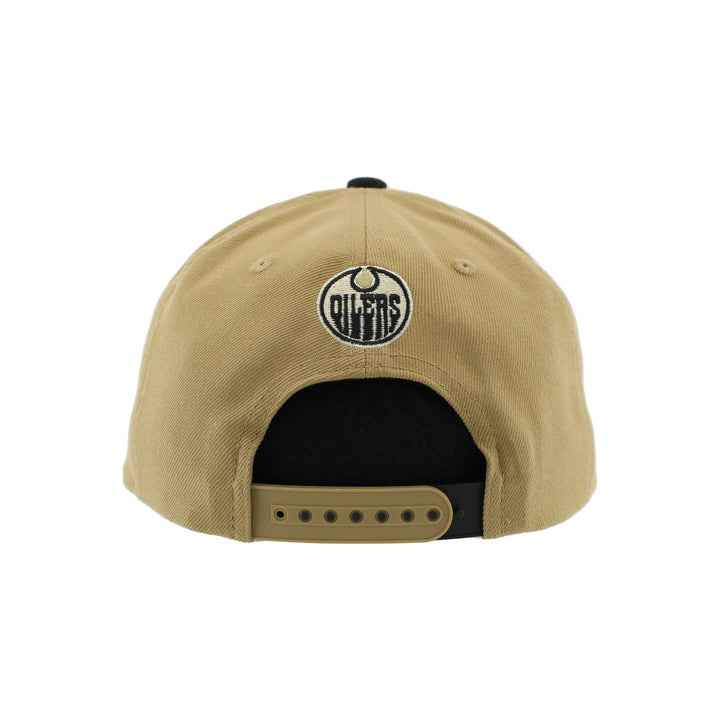 Edmonton Oilers Zephyr Tan & Black 3D Hunter Snapback Hat