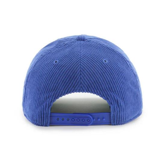 Edmonton Oilers '47 Blue Corduroy Double Header Hitch Snapback Hat