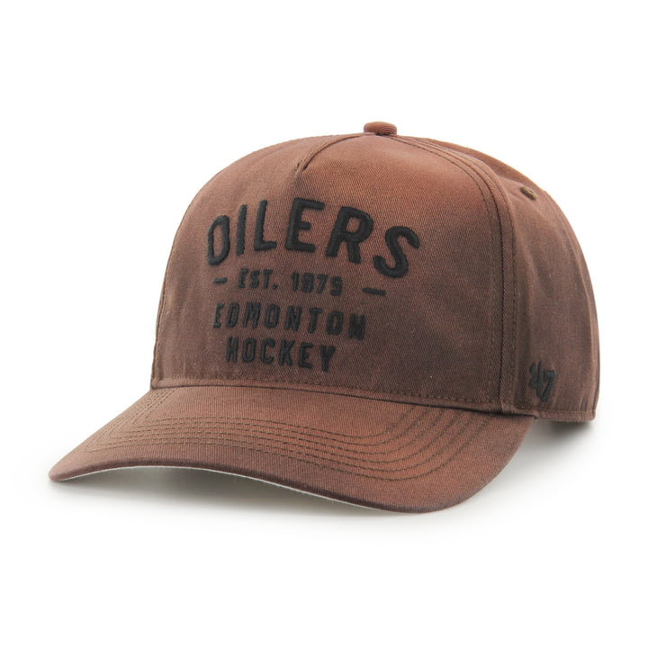 Edmonton Oilers '47 Brown Dusted Laramie Hitch Snapback Hat