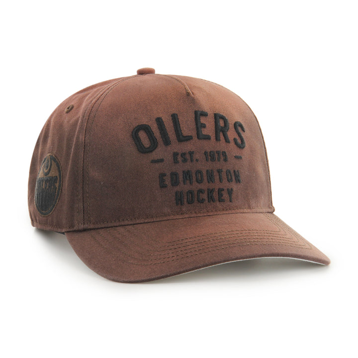 Edmonton Oilers '47 Brown Dusted Laramie Hitch Snapback Hat