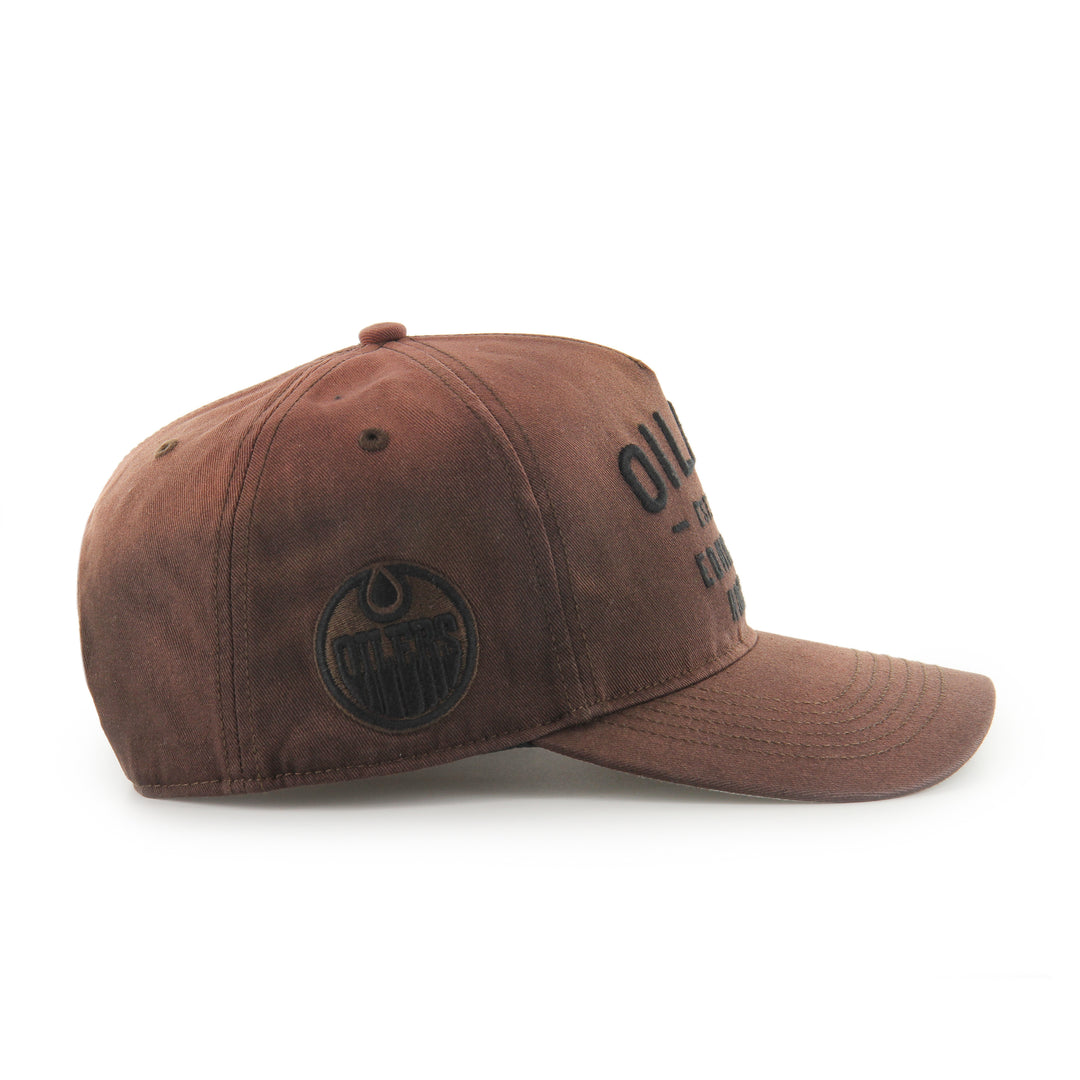 Edmonton Oilers '47 Brown Dusted Laramie Hitch Snapback Hat