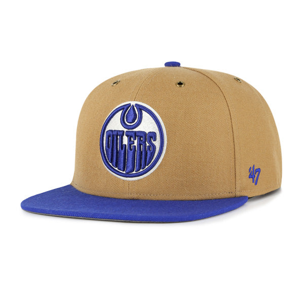 Edmonton Oilers '47 Khaki Workshop Captain Snapback Hat