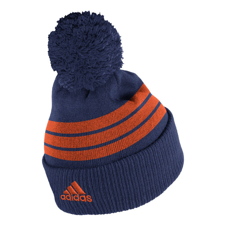 Edmonton Oilers adidas Blue & Orange Cuffed Knit Toque w/ Pom