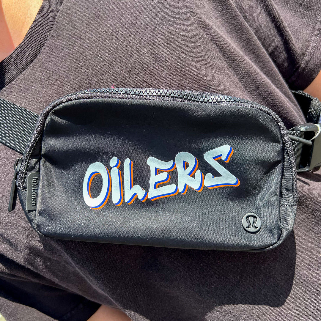 Edmonton Oilers lululemon Graffiti Black Everywhere Belt Bag 1L