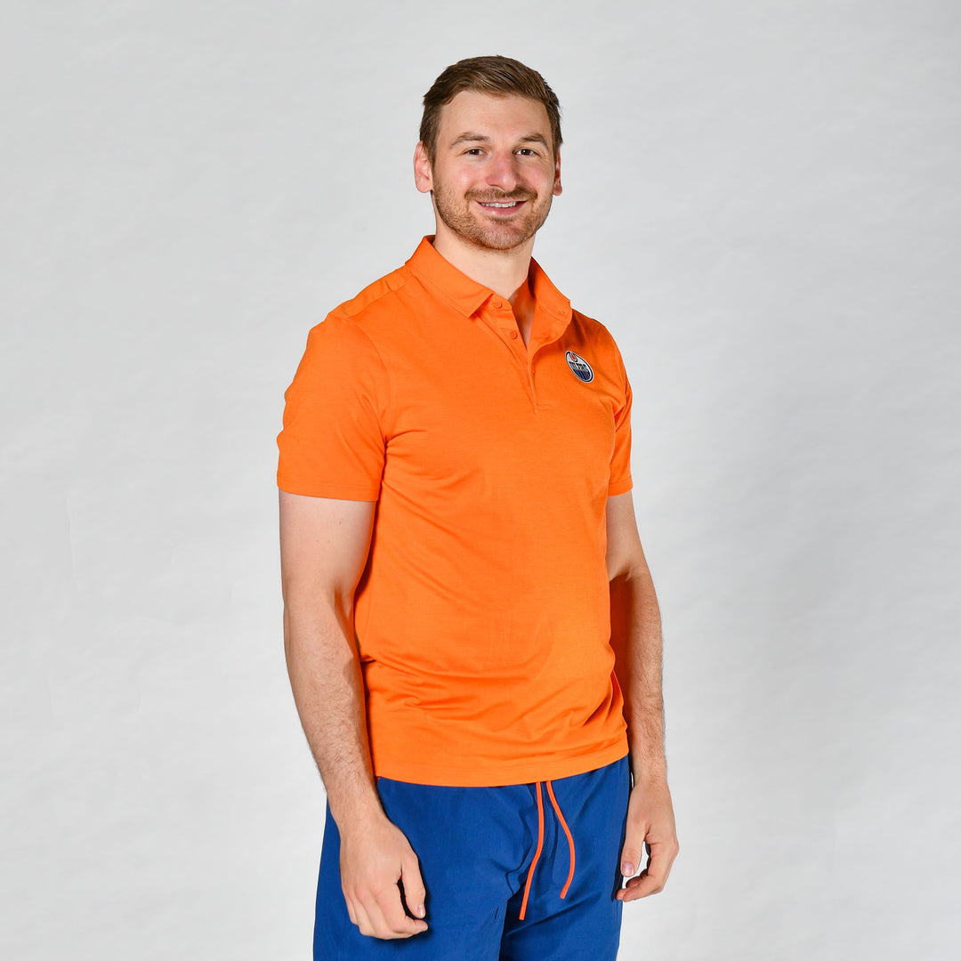 Edmonton Oilers lululemon Orange Evolution Polo