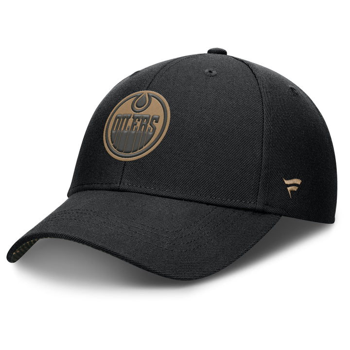 Edmonton Oilers 2024-25 Fanatics Black Authentic Pro Military Appreciation Night Snapback Hat