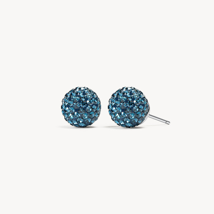 Edmonton Oilers Hillberg & Berk Sparkle Ball Stud Trio Earrings