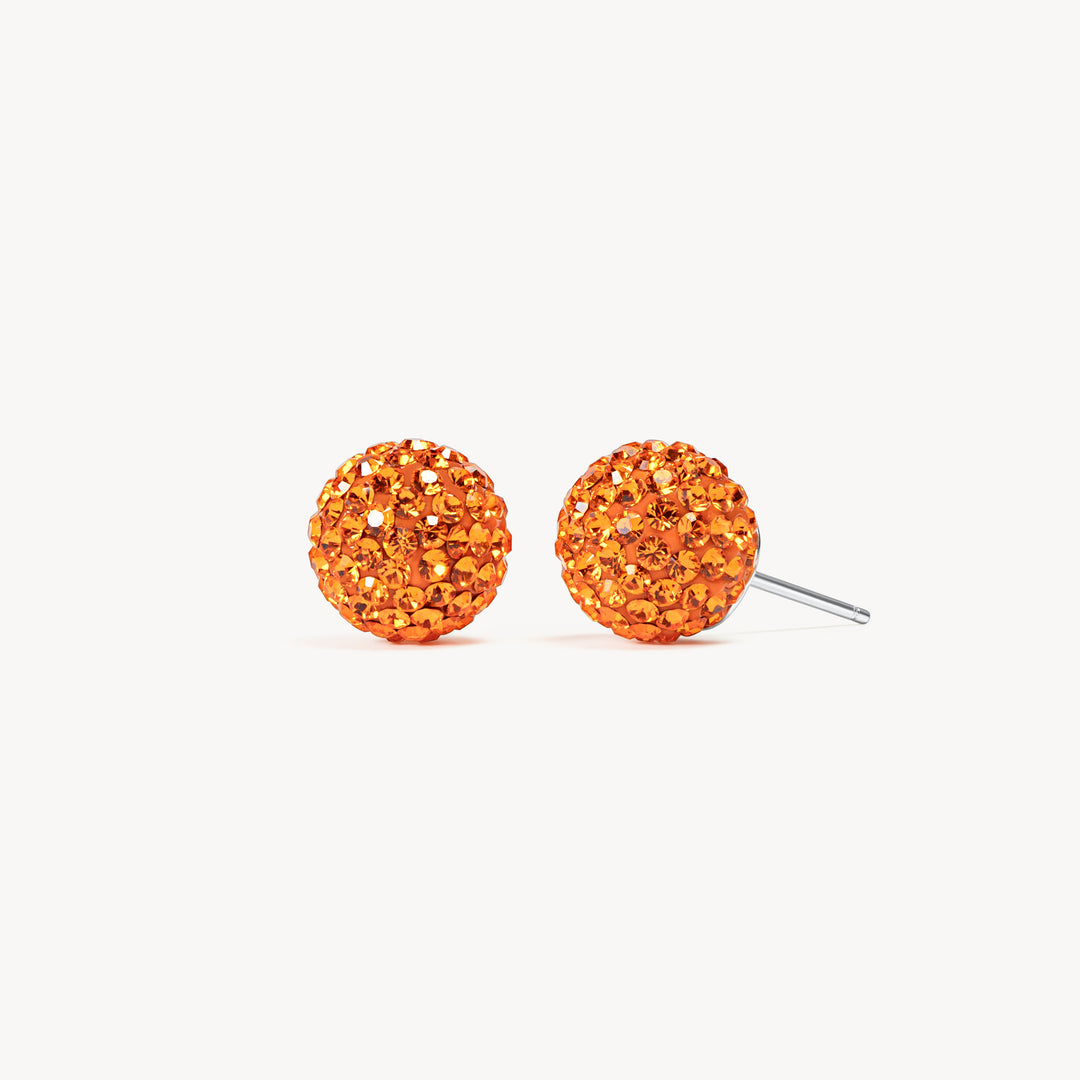 Edmonton Oilers Hillberg & Berk Sparkle Ball Stud Trio Earrings