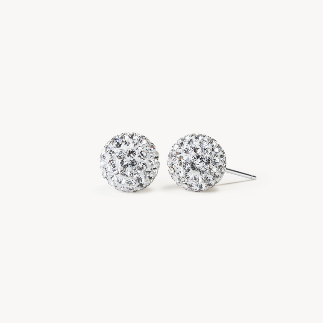 Edmonton Oilers Hillberg & Berk Sparkle Ball Stud Trio Earrings