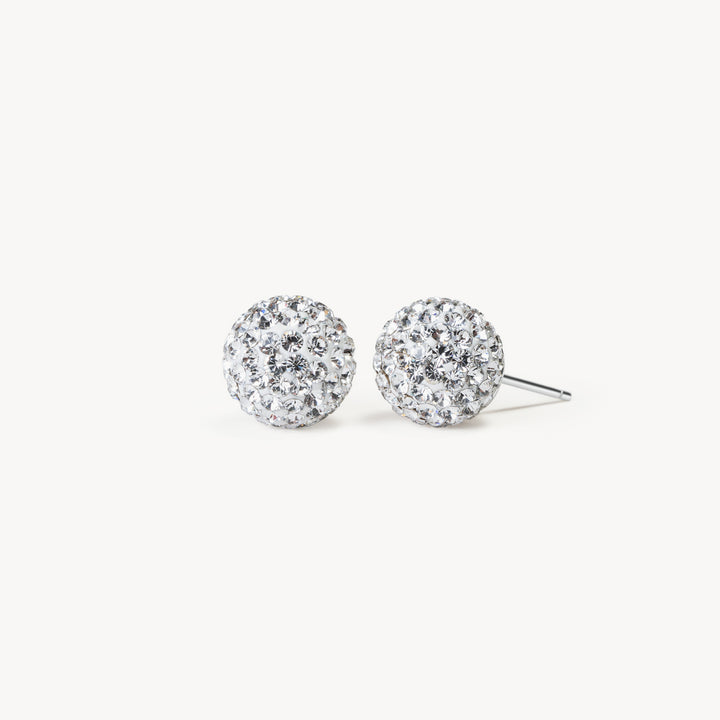 Edmonton Oilers Hillberg & Berk Sparkle Ball Stud Trio Earrings