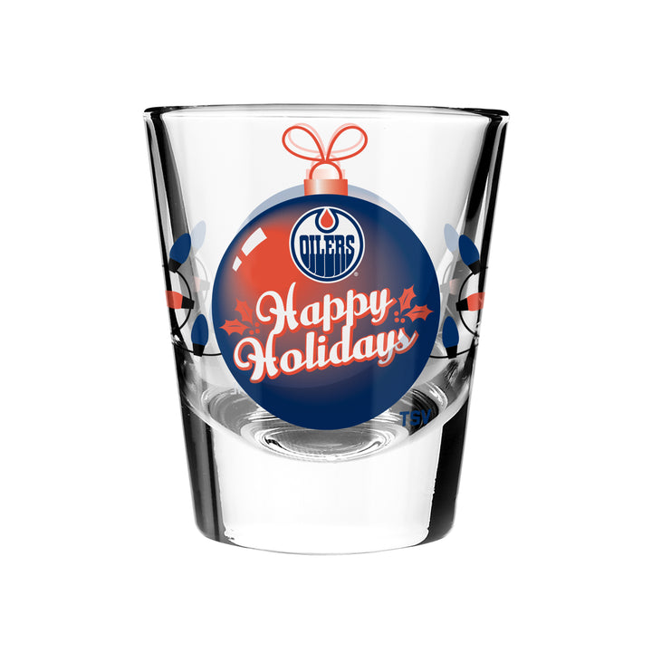 Edmonton Oilers Holiday 2 oz. Shot Glass