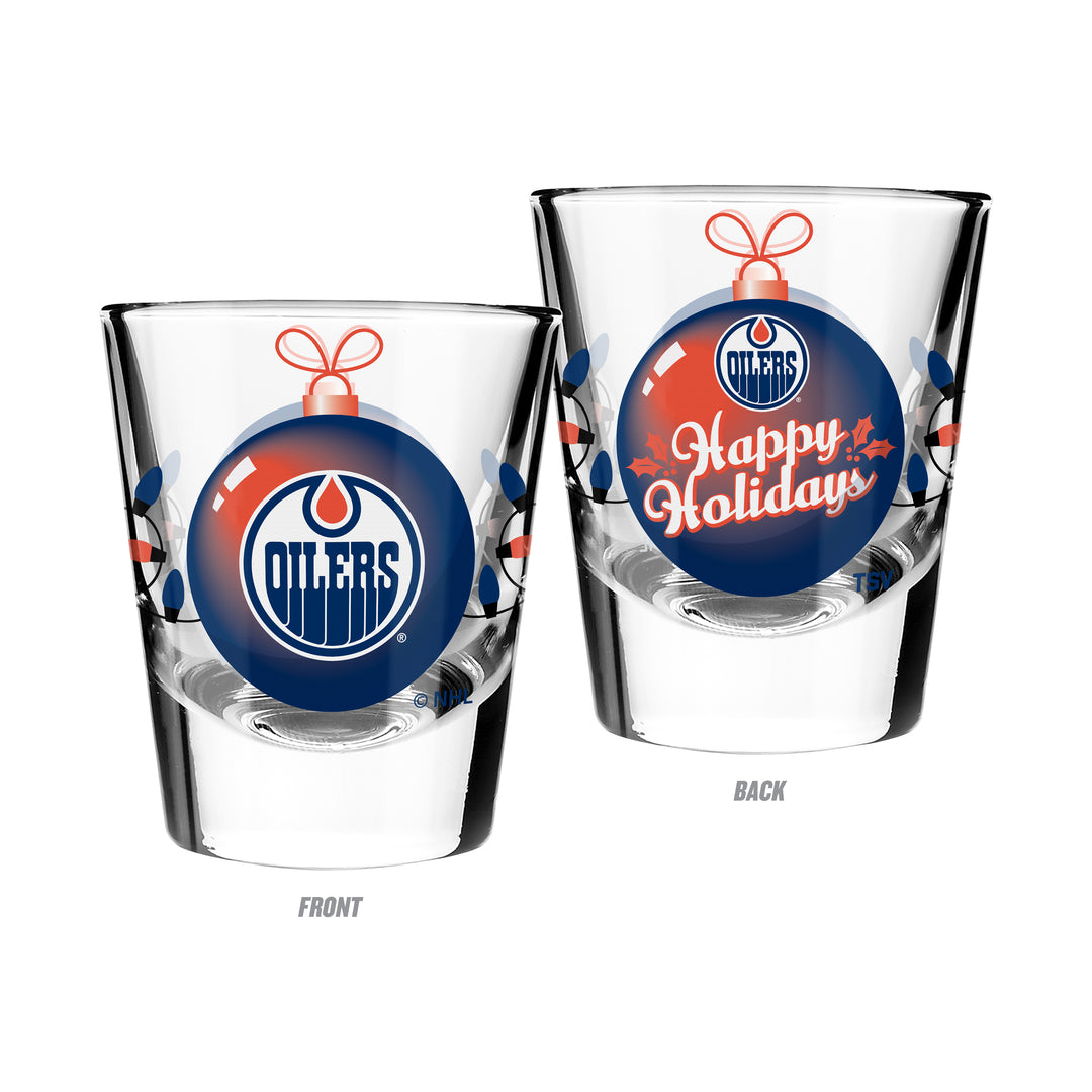 Edmonton Oilers Holiday 2 oz. Shot Glass