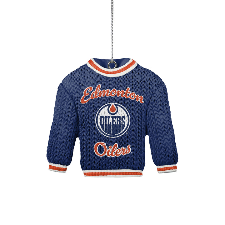 Edmonton Oilers Holiday Ugly Sweater Ornament