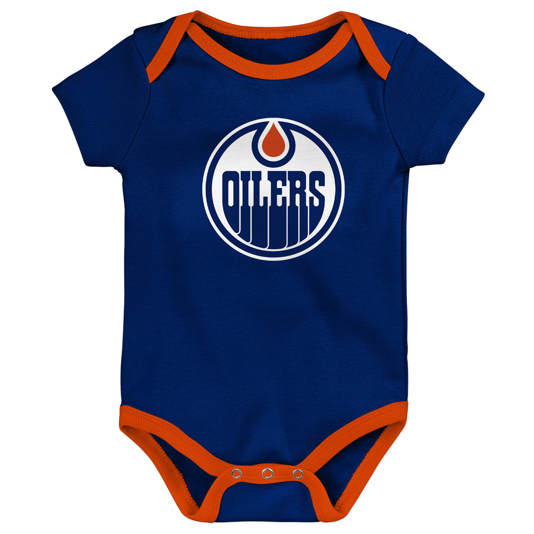 Edmonton Oilers Infant Outerstuff 1st Draft Pick Creeper Set w/ Blanket