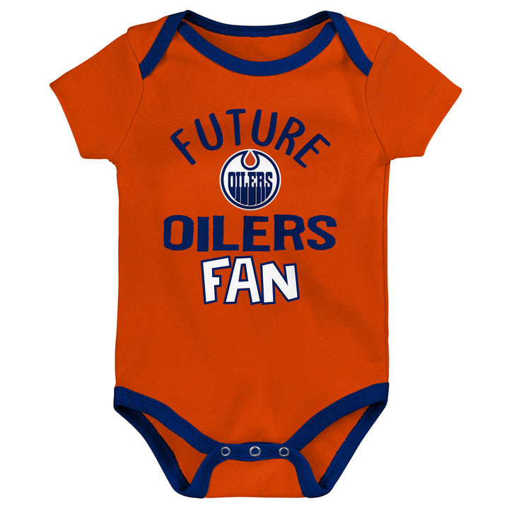 Edmonton Oilers Infant Outerstuff 1st Draft Pick Creeper Set w/ Blanket