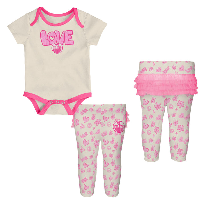 Edmonton Oilers Infant Outerstuff All the Love 2-Piece Creeper Set