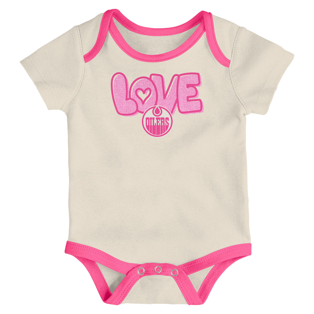 Edmonton Oilers Infant Outerstuff All the Love 2-Piece Creeper Set