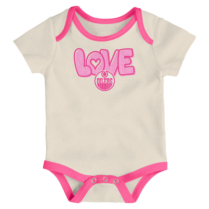 Edmonton Oilers Infant Outerstuff All the Love 2-Piece Creeper Set