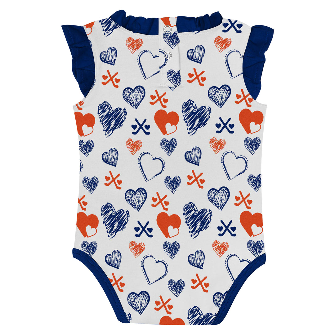 Edmonton Oilers Infant Outerstuff Happy Hearts 2-Pack Creeper Set