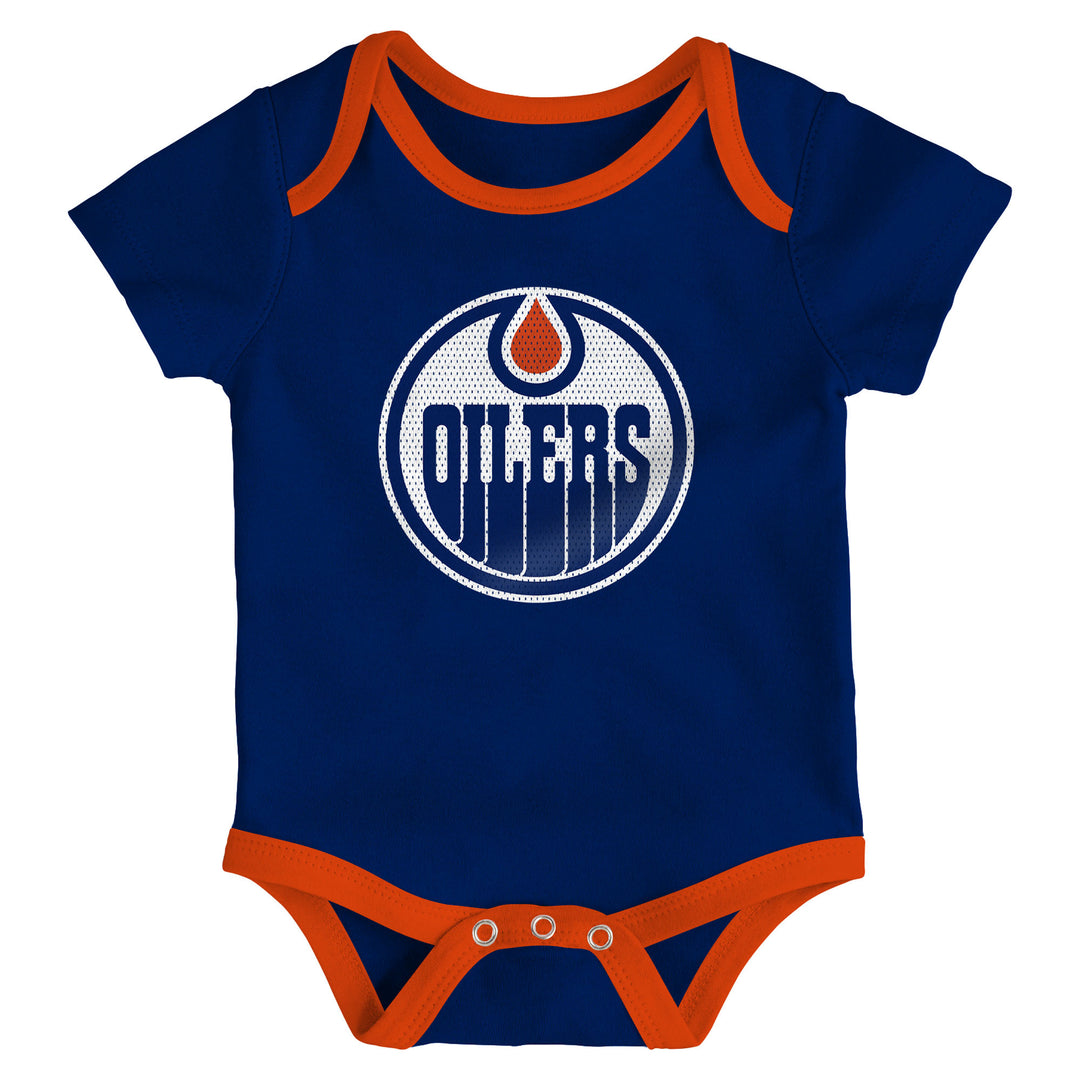 Edmonton Oilers Infant Outerstuff Legend 3-Pack Creeper Set