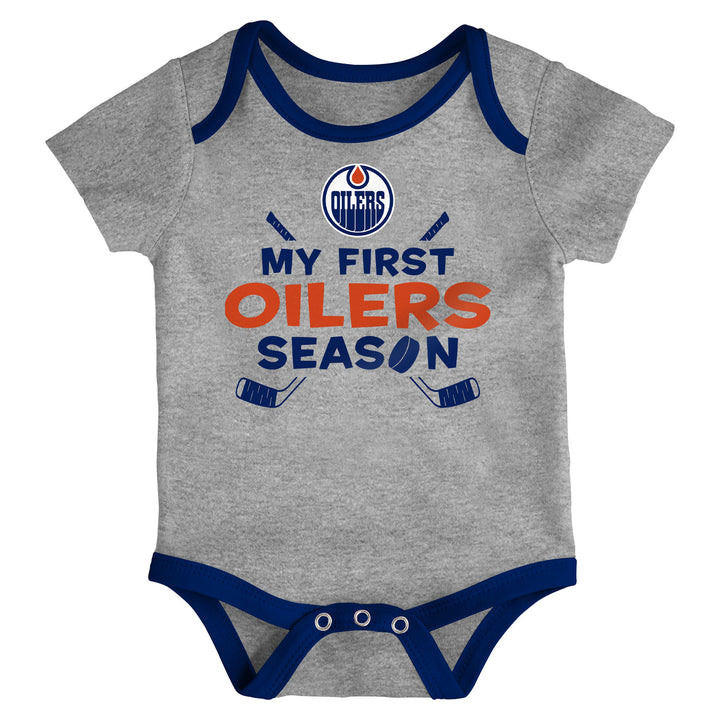 Edmonton Oilers Infant Outerstuff Legend 3-Pack Creeper Set