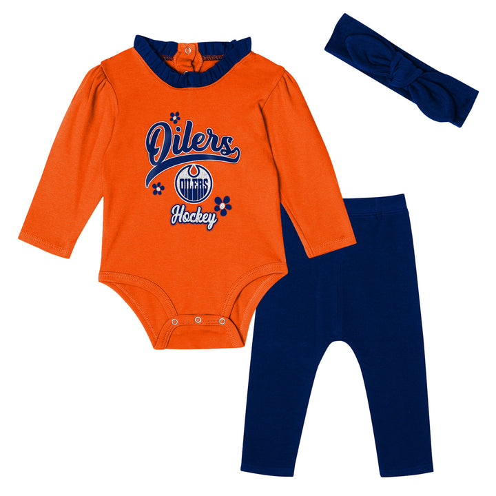 Edmonton Oilers Infant Outerstuff Rink Queen 3-Piece Creeper Set