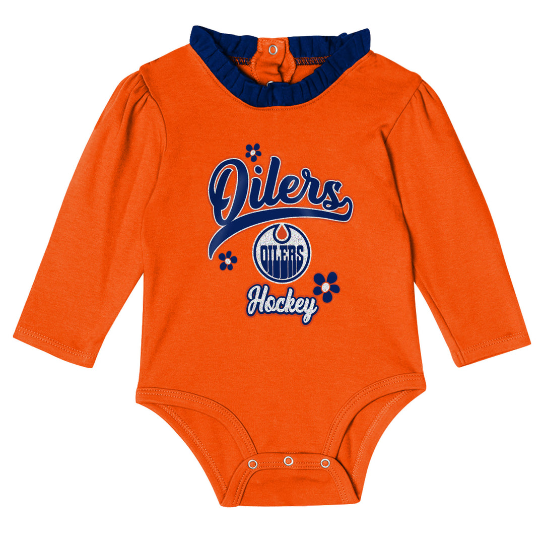 Edmonton Oilers Infant Outerstuff Rink Queen 3-Piece Creeper Set