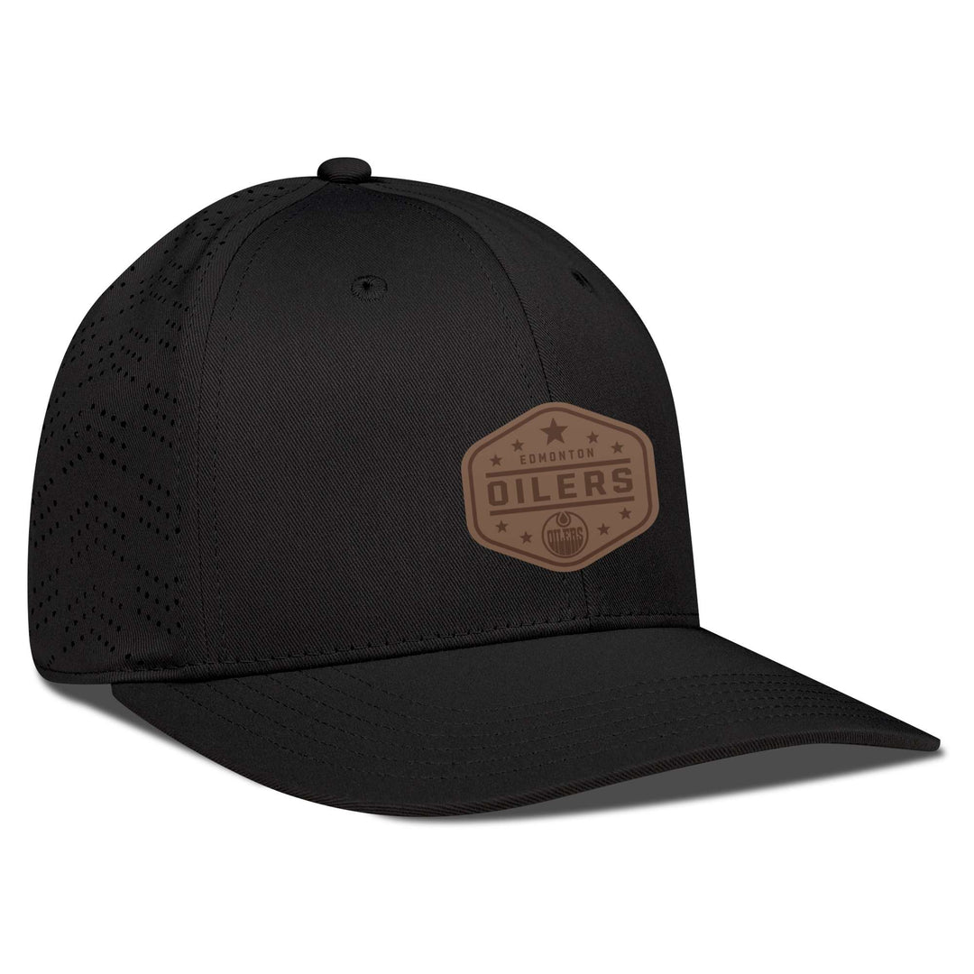 Edmonton Oilers Levelwear Black Edge Snapback Hat