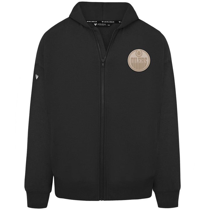 Edmonton Oilers Levelwear Desert Shadow Black Uphill Full-Zip Hoodie