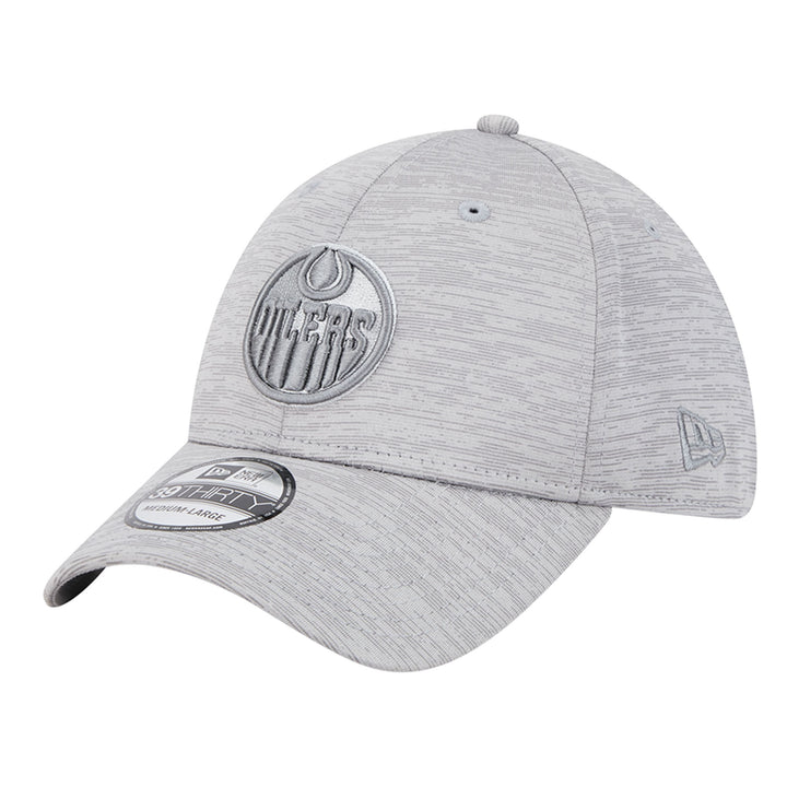 Edmonton Oilers New Era Active Heather Grey Tech 39THIRTY Flex Hat