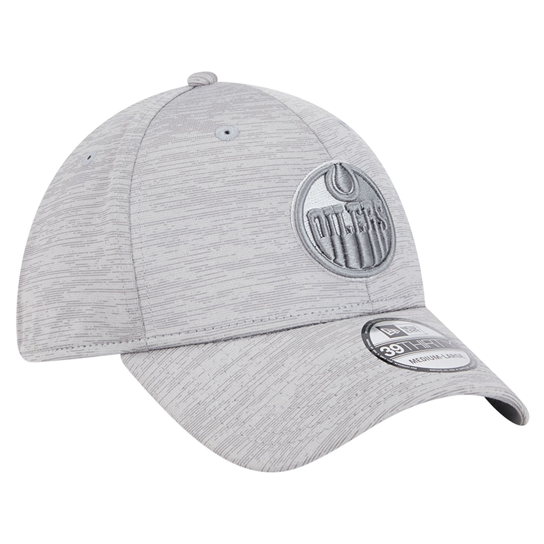 Edmonton Oilers New Era Active Heather Grey Tech 39THIRTY Flex Hat