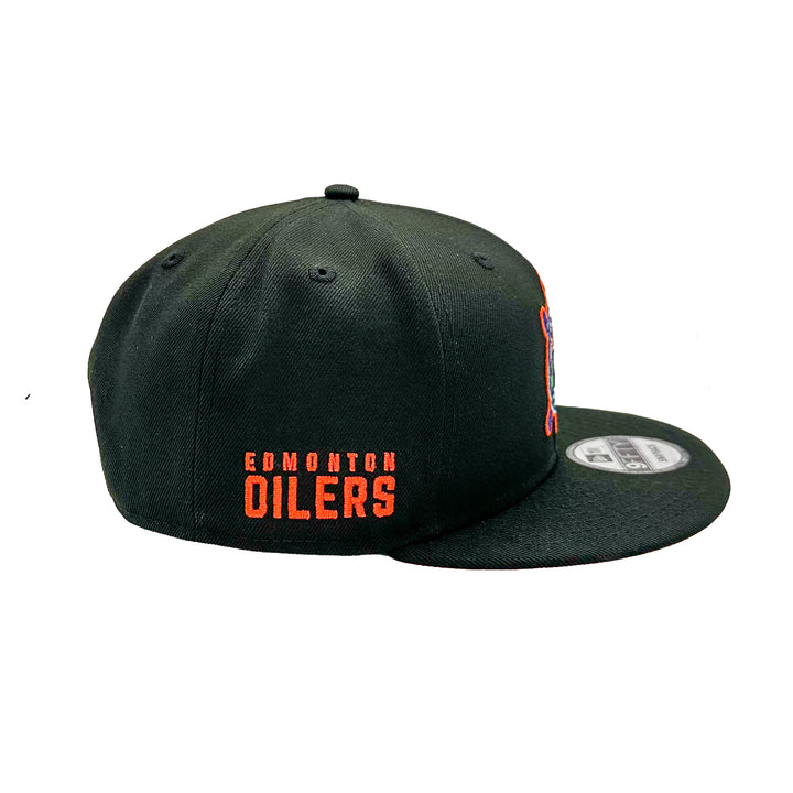 Edmonton Oilers New Era Black Turtle Island 9FIFTY Snapback Hat