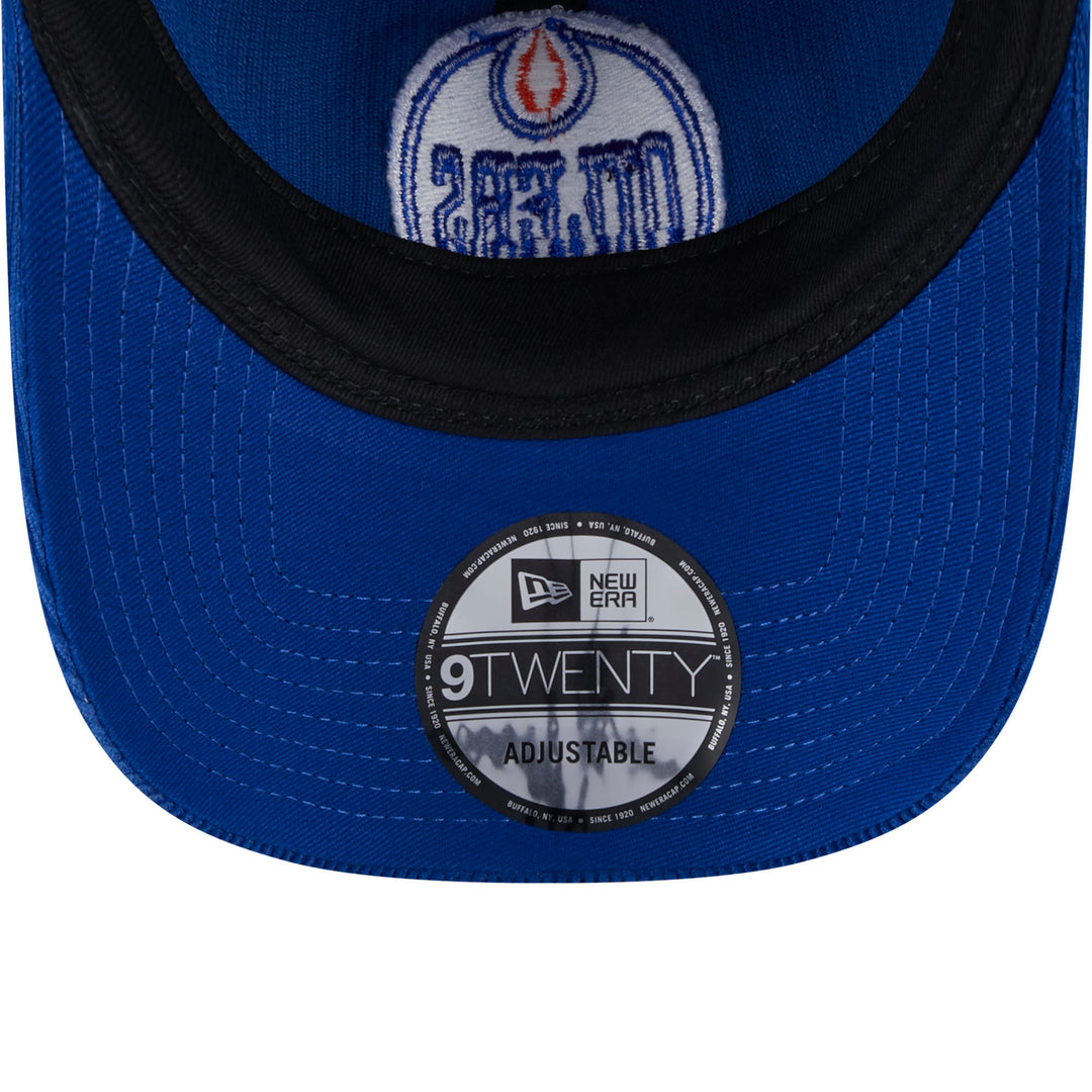 Edmonton Oilers New Era Blue Corduroy Throwback 9TWENTY Adjustable Hat