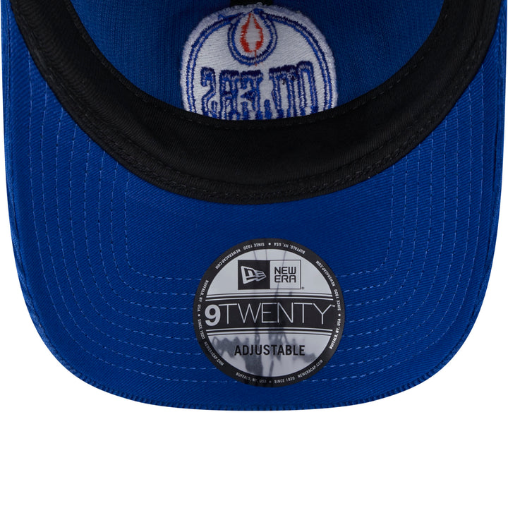 Edmonton Oilers New Era Blue Corduroy Throwback 9TWENTY Adjustable Hat