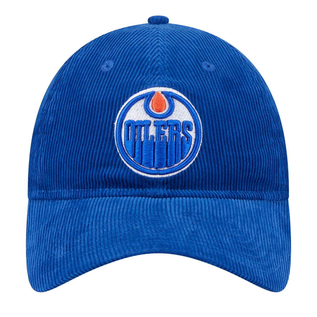 Edmonton Oilers New Era Blue Corduroy Throwback 9TWENTY Adjustable Hat