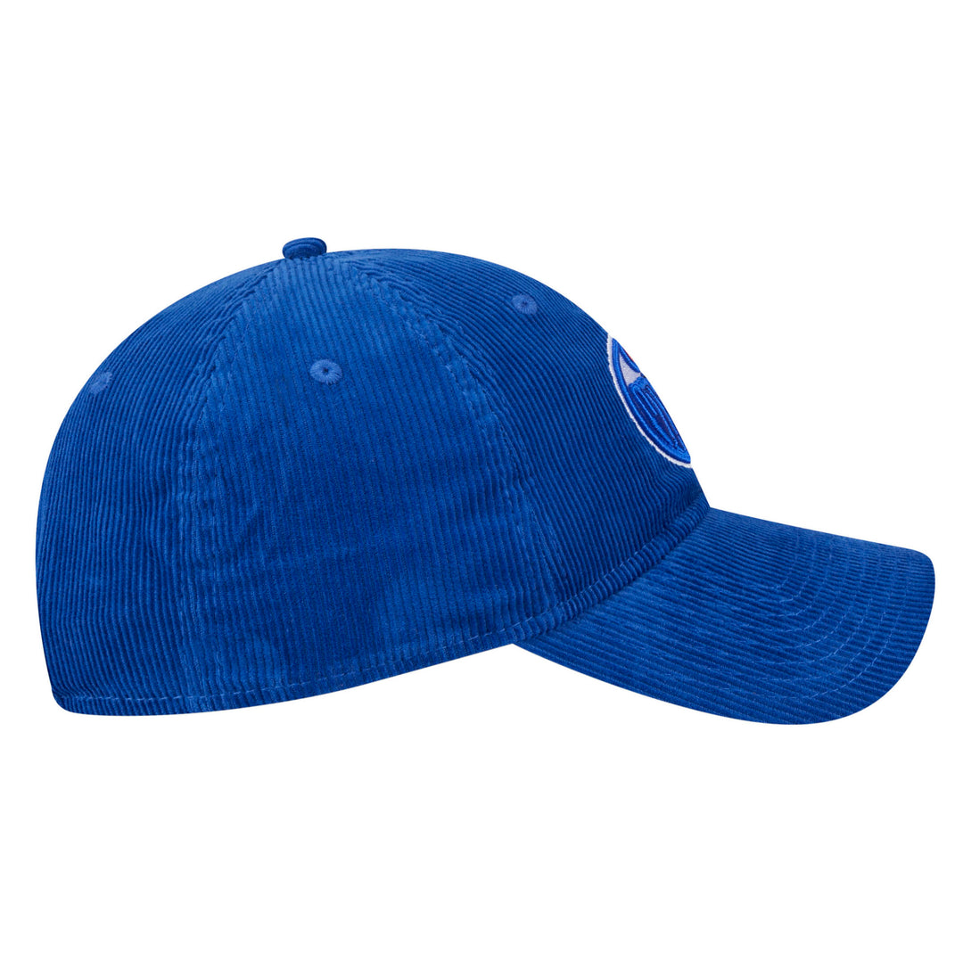 Edmonton Oilers New Era Blue Corduroy Throwback 9TWENTY Adjustable Hat