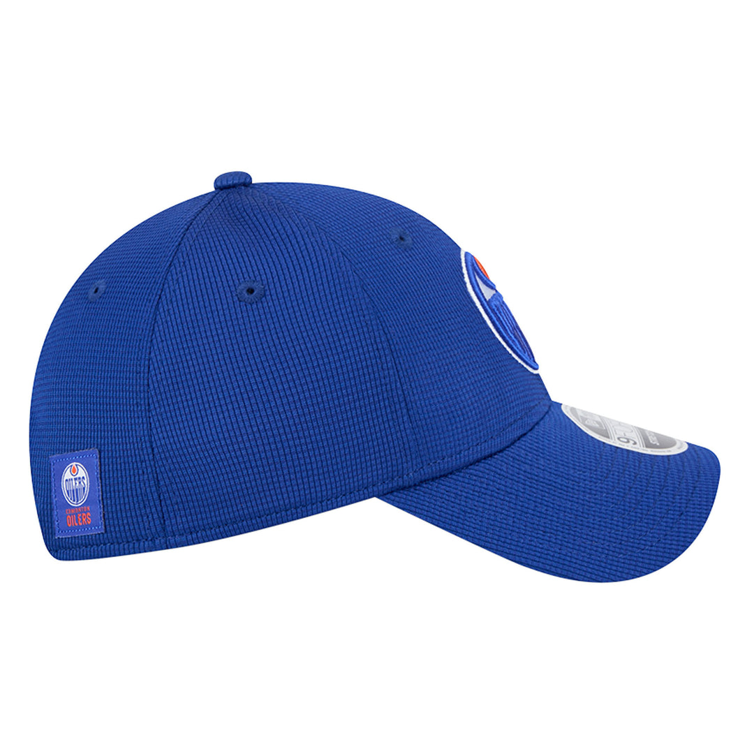 Edmonton Oilers New Era Blue Pivot 9FORTY Stretch-Snap Adjustable Hat