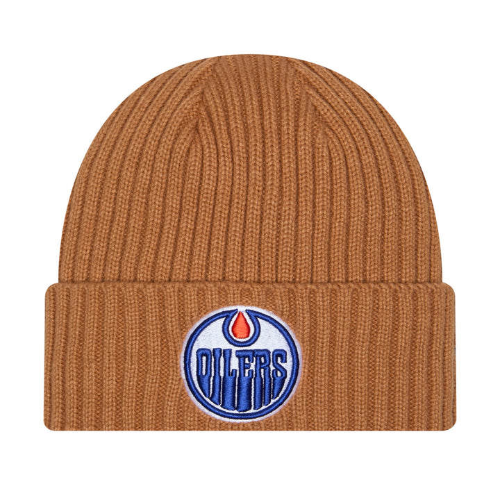 Edmonton Oilers New Era Brown Color Pack Cuffed Knit Toque