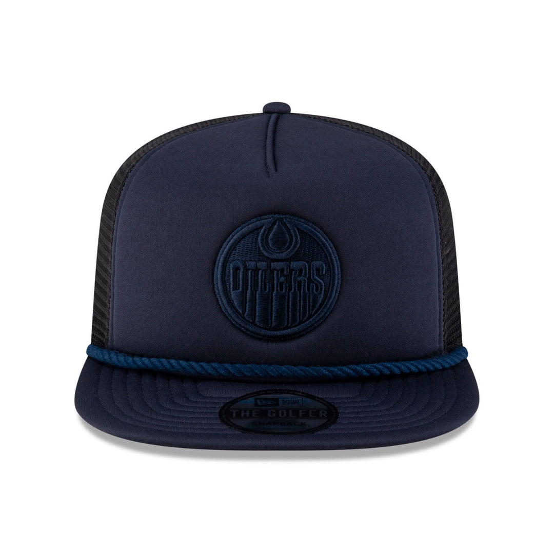 Edmonton Oilers New Era Navy Active GOLFER Tonal Meshback Snapback Hat