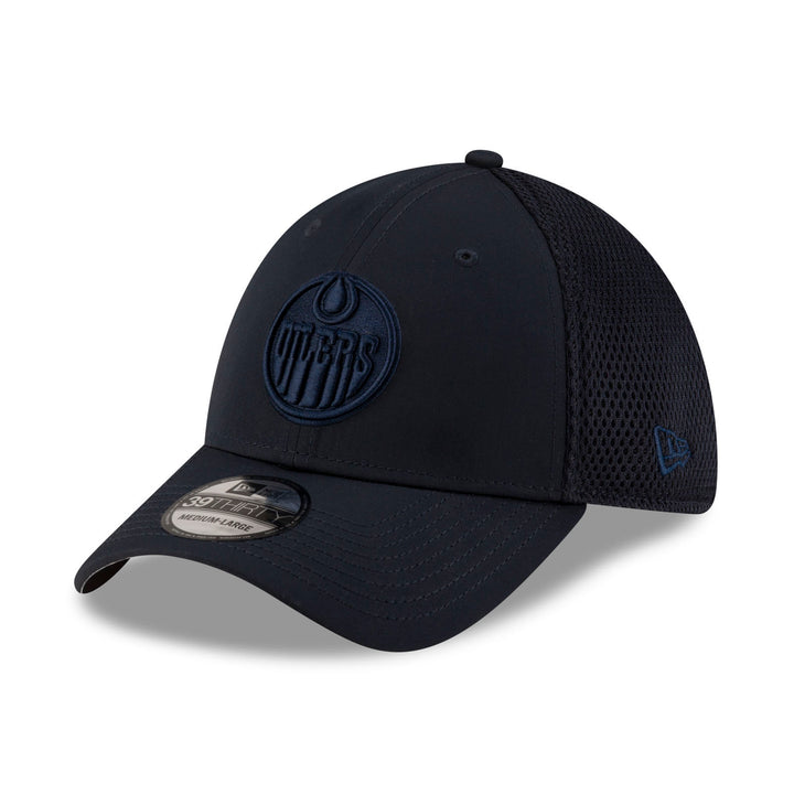 Edmonton Oilers New Era Navy Tonal 39THIRTY Meshback Flex Hat