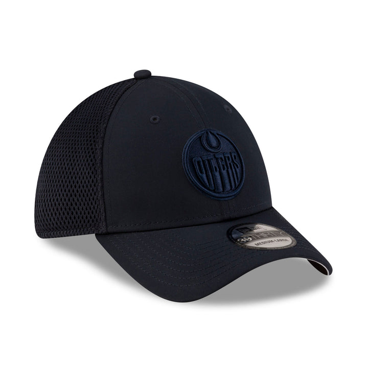 Edmonton Oilers New Era Navy Tonal 39THIRTY Meshback Flex Hat