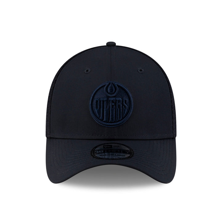 Edmonton Oilers New Era Navy Tonal 39THIRTY Meshback Flex Hat