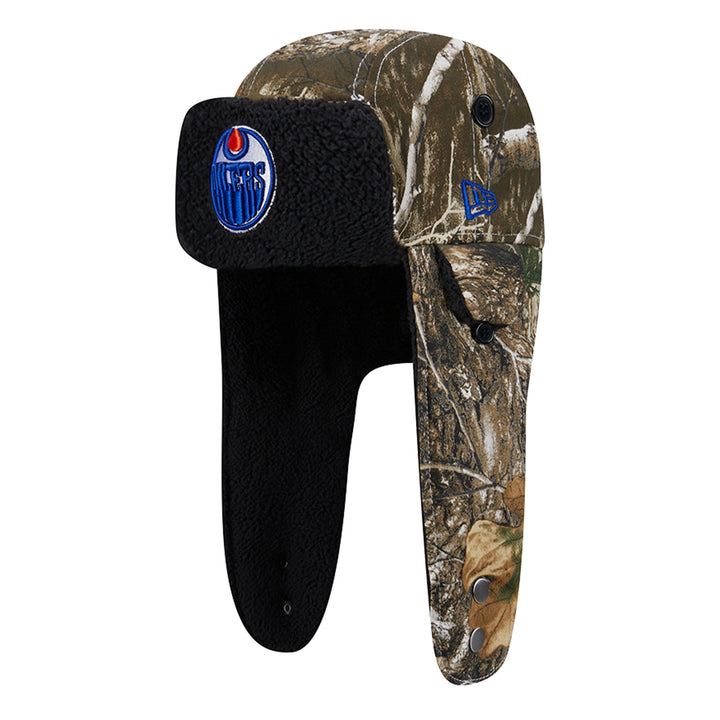 Edmonton Oilers New Era REAL TREE Camo Trapper Hat