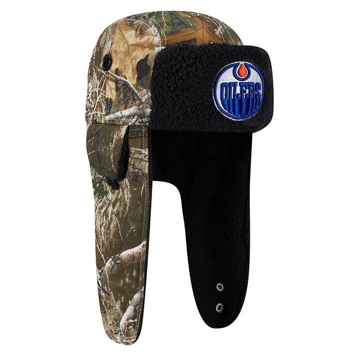 Edmonton Oilers New Era REAL TREE Camo Trapper Hat