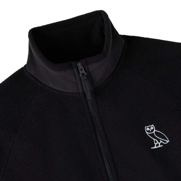 Edmonton Oilers October's Very Own OVO x NHL Black Microfleece Mock Neck Full-Zip Jacket