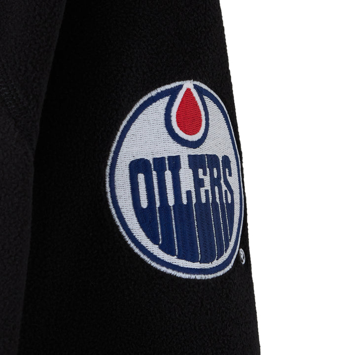 Edmonton Oilers October's Very Own OVO x NHL Black Microfleece Mock Neck Full-Zip Jacket